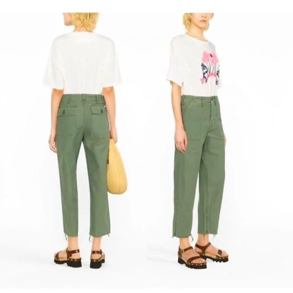 NWOT Mother The Patch Pocket Private Ankle High-waisted Cargo Pants Sz 25 - Picture 1 of 12